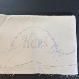 Vintage His‎ & Hers Stamped Pillow Tubing To Embroider 64x21 #1018 NOSWT